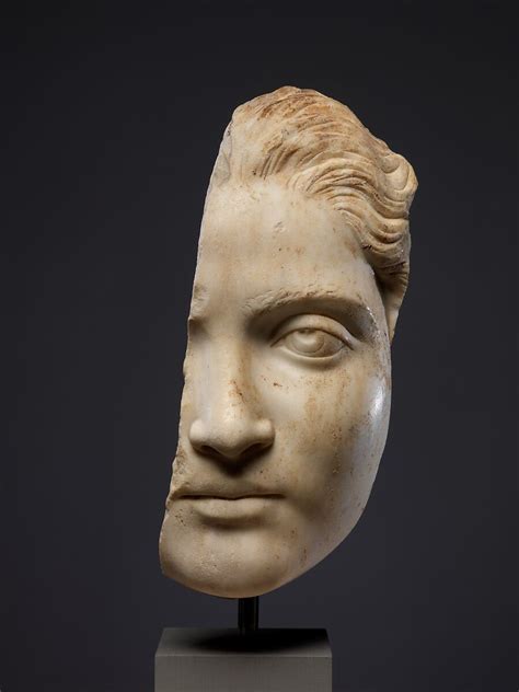 fragmentary marble head of a girl roman mid imperial antonine the met