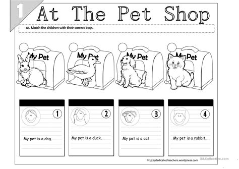 Printable Pet Care Worksheets