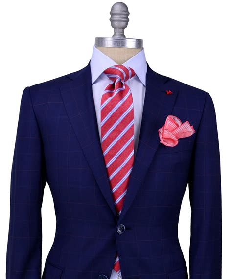 I'm trying to match a navy blue with black window plan suit with a shirt and tie combo and. Isaia | Navy Plaid with Rose Windowpane Suit | Apparel ...