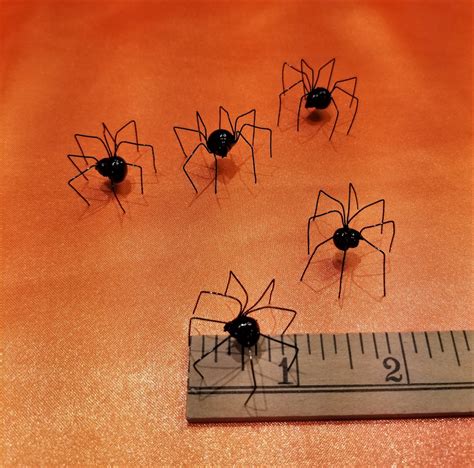 Handmade Black Widow Spiders Five Spiders Realistic Faux Etsy