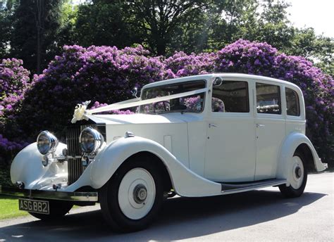 Vintage Ivory Rolls Royce Wedding Car