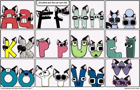 Cursed Alphabet Lore Letters With Cat Ear S Part Comic Studio
