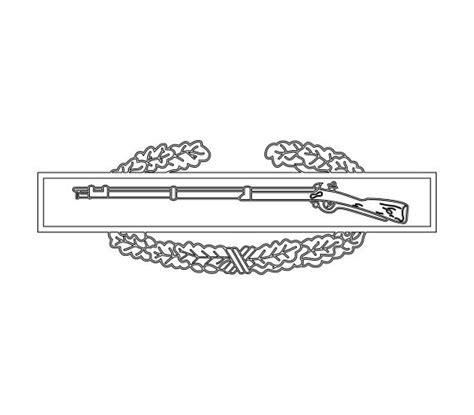 Us Army Combat Infantryman Badge Vector Files Dxf Eps Svg Ai Etsy