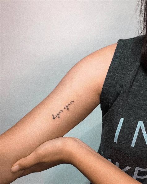 Begin Again By Boomzodat · Bangkok 🇹🇭 Inner Arm Tattoos Small Arm