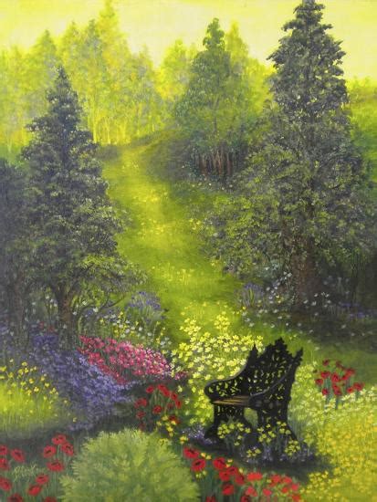 Peaceful Garden Giclee Print Bonnie B Cook