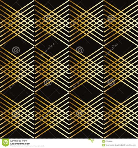 Gold Stripes Geometric Pattern Stock Vector Illustration