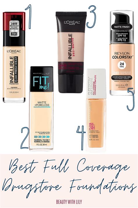 Best Full Coverage Drugstore Foundations Beauty With Lily