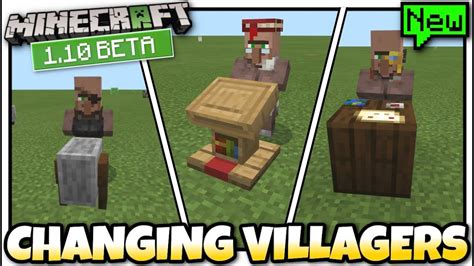 Minecraft Changing Villagers 110 Beta Tutorial Mcpe Bedrock