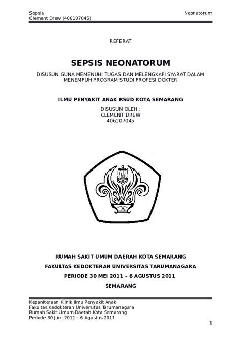 Doc Referat Sepsis Neonatorum Refin Firmansyah