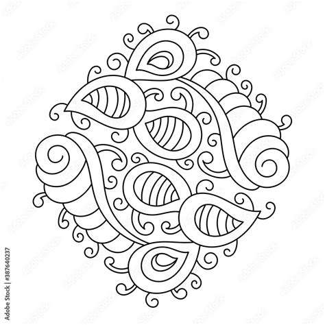 Coloring Page Hand Drawn Doodl Abstract Pattern Coloring Book For