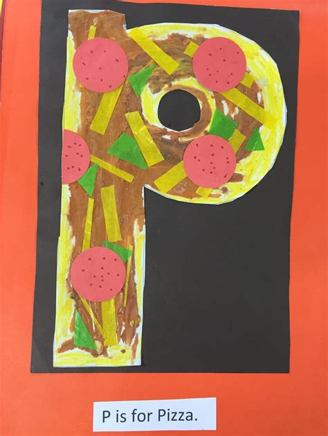 P Is For Pizza Art Fine Motor Craft Abc Fun Activity For Preschoolers