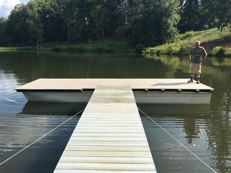 Our Diy Dock How We Turned An Old Rusted Out Pontoon Boat Into A