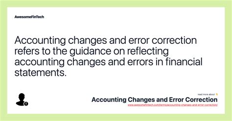 Accounting Changes And Error Correction Awesomefintech Blog