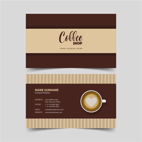 This coffee shop startup cost guide and calculator is a great starting point for prospective owners to understand the costs that might required for opening a new shop. Coffee shop business card vector 03 - Vector Business free download