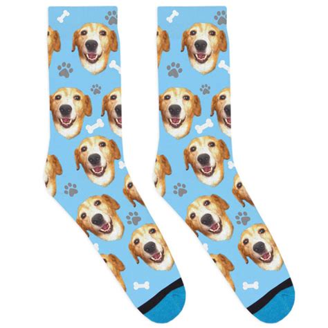 Custom Dog Socks Photo Personalized Pet Face Picture Printed Cotton Socks