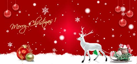merry christmas  reindeer  red background happy  year happy  year background