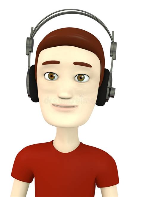 Cartoon Man With Headphones Royalty Free Stock Photo Image 30577075