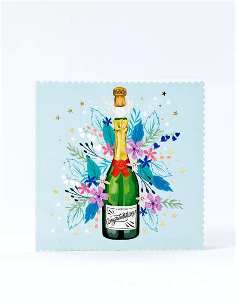 Champagne Congratulations Card Mands