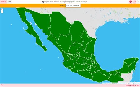 Mapa para jugar Dónde está Estados de México Mapas Interactivos de