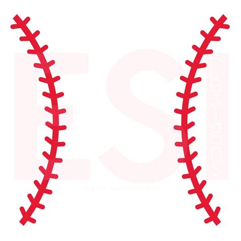 Art And Collectibles Drawing And Illustration Baseball Stitches Svg