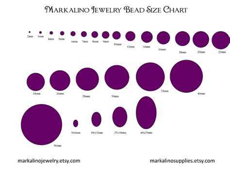 Bead Size Chart Bead Size Chart Beads Size Chart