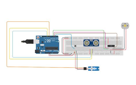 Circuit Design Dc And Servo Motors Controlled By Ultrasonic Sensor