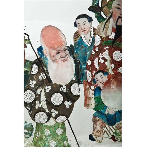 Chinese Reverse Glass Painting 19th Century For Sale At 1stdibs