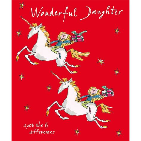 Wonderful Daughter Quentin Blake Christmas Greeting Card Cards