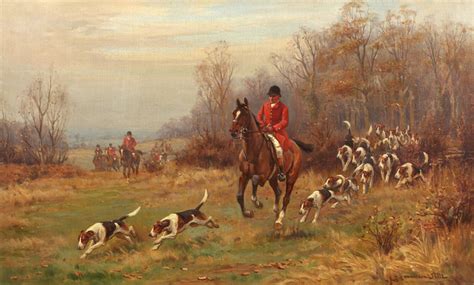 Art Prints Of The Hunt At The Edge Of The Copse By John Sanderson Wells