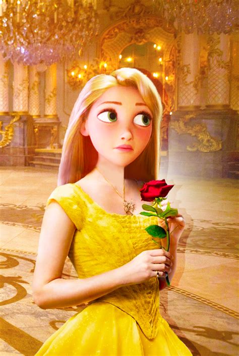 Rapunzel In Live Action Belles Yellow Dress Disney Princess Fan Art