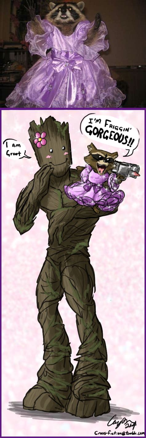 Rocket And Groot By Rochejii On Deviantart