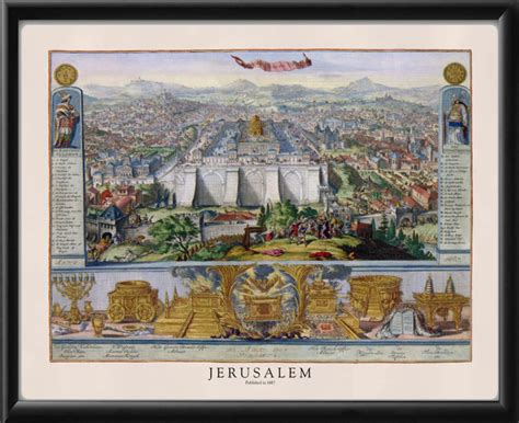 Jerusalem 1839 Vintage City Maps