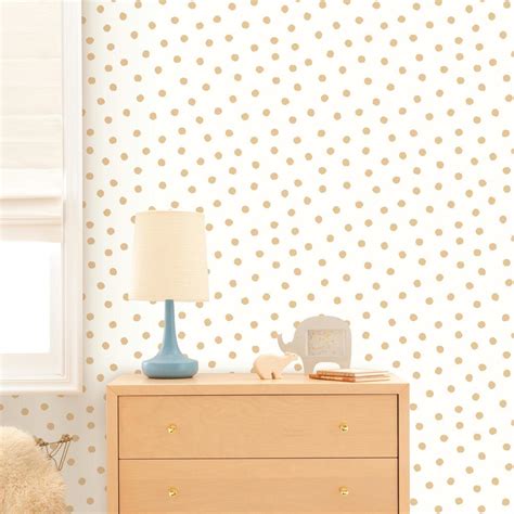 Gold Dot Peel And Stick Wallpaper Peel And Stick Decals The Mural Store