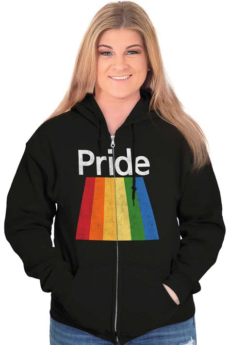 Gay Pride Rainbow Lgbtq Lesbian Rights Parade Adult Zip Hoodie Jacket Sweatshirt Ebay