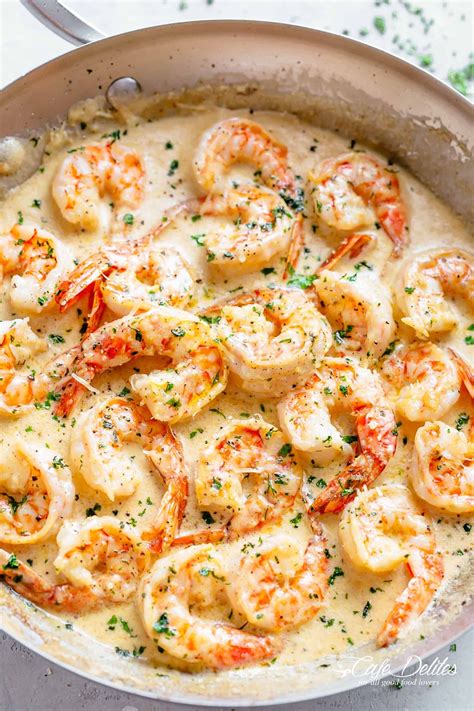 Easy Shrimp Recipe Creamy Garlic Shrimp With Parmesan Low Carb Cafe