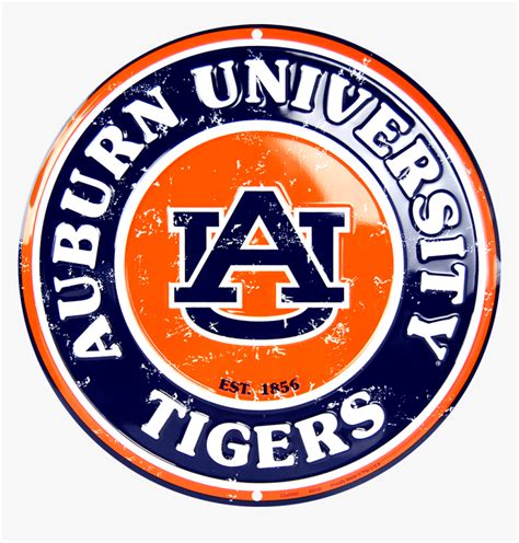 Auburn Tigers Circle Sign Emblem Hd Png Download Kindpng