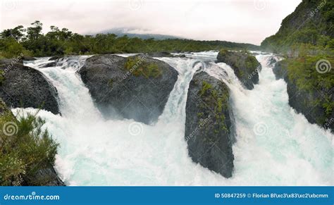 Petrohue Waterfalls In Chile Patagonia Stock Image Image Of Beauty