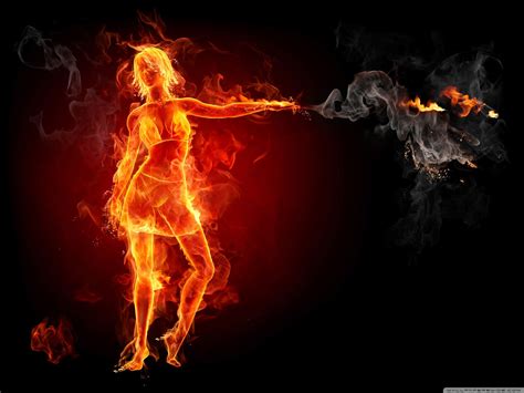 Girl On Fire Wallpapers Wallpaper Cave