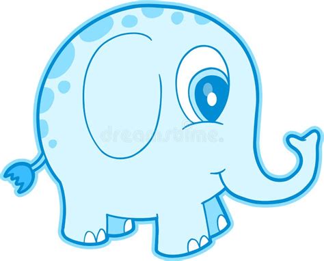 Elefante Azul Con Burbujas Sobre Fondo Blanco Ilustración Del Vector