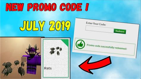 New Roblox Promo Code July 2019 New Free Item Youtube