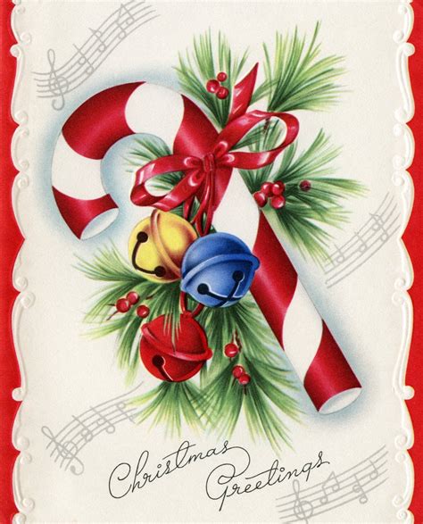 Vintage Illustration Of Christmas Candy Cane Posters And Prints By Corbis