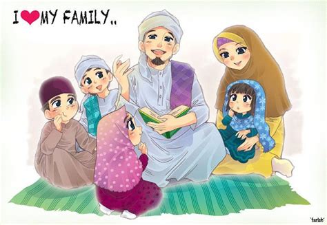 28 Gambar Kartun Keluarga Islam Gambar Kartun Ku