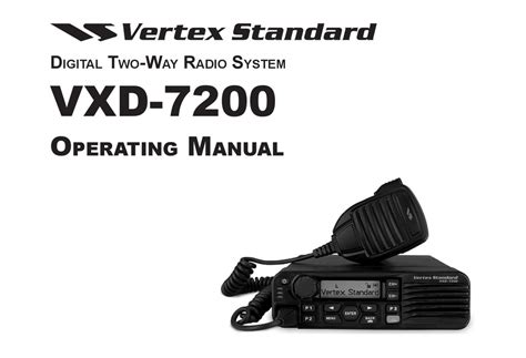 Vertex Standard Vxd 7200 Operating Manual Pdf Download Manualslib