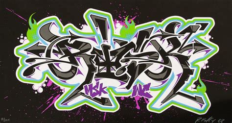Risk Moniker Silkscreen Signed 2008 Graffiti Streetart Graffiti