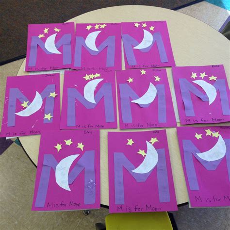 M Craft M Is For Moon They Did On Monday Letter A Crafts Preschool