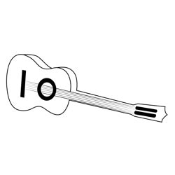 Electric Guitar Coloring Page for Kids - Free Guitar Printable Coloring