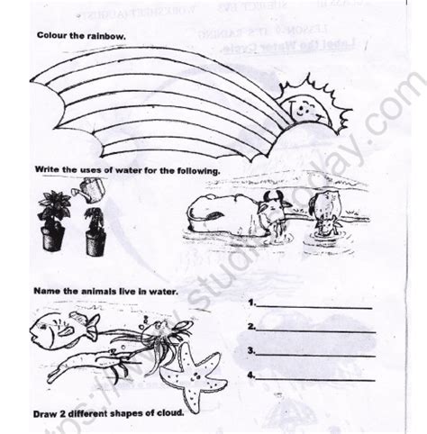 Cbse class 3 evs mcq questions. O Water Class 3 Evs Chapter 3 Worksheet - Class Iii Evs ...