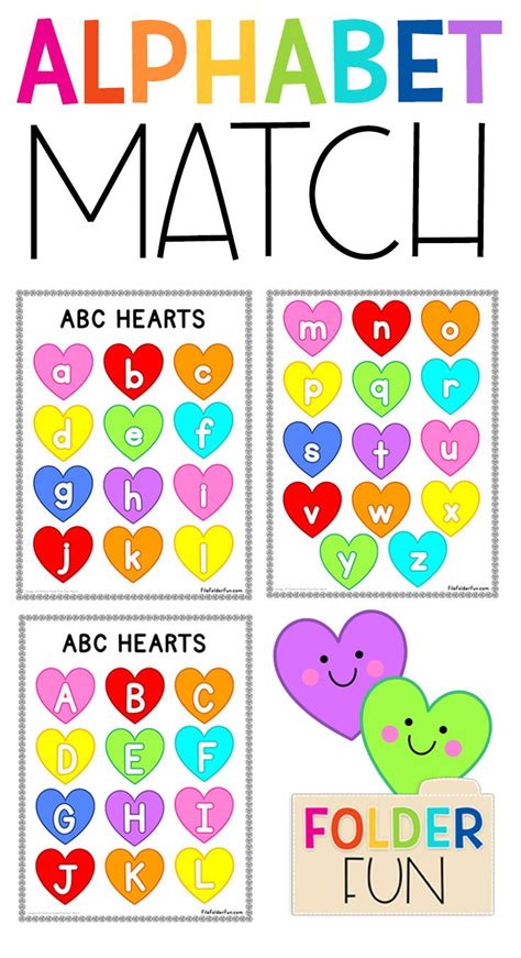 Free Printable Alphabet Matching Game For Kids Students Work On Letter