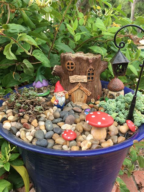 Gnome Fairy Garden In Pot Fairy Garden Garden Outdoor Decor