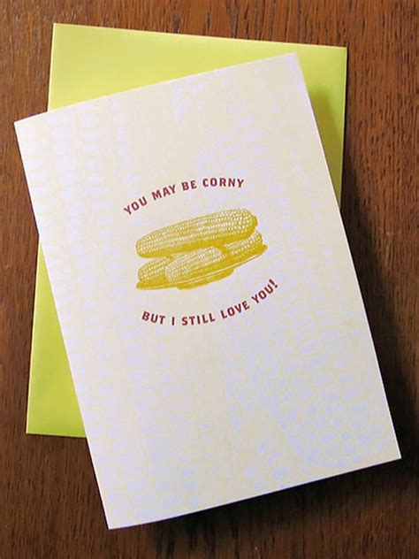You May Be Corny Valentines Day Greeting Card Humor Etsy